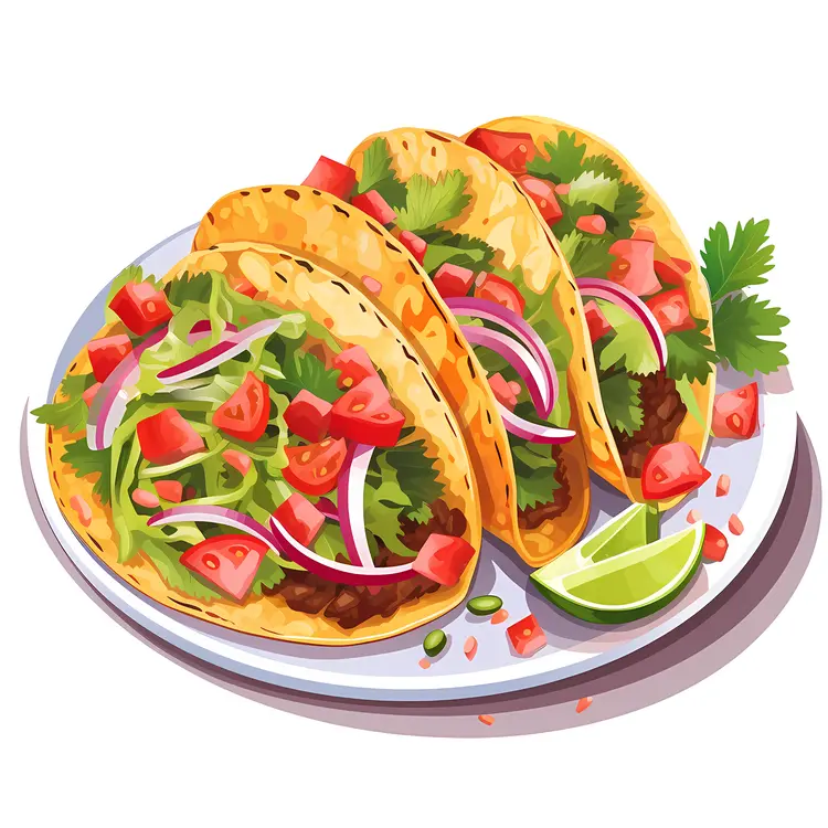 Delicious Tacos with Fresh Vegetables