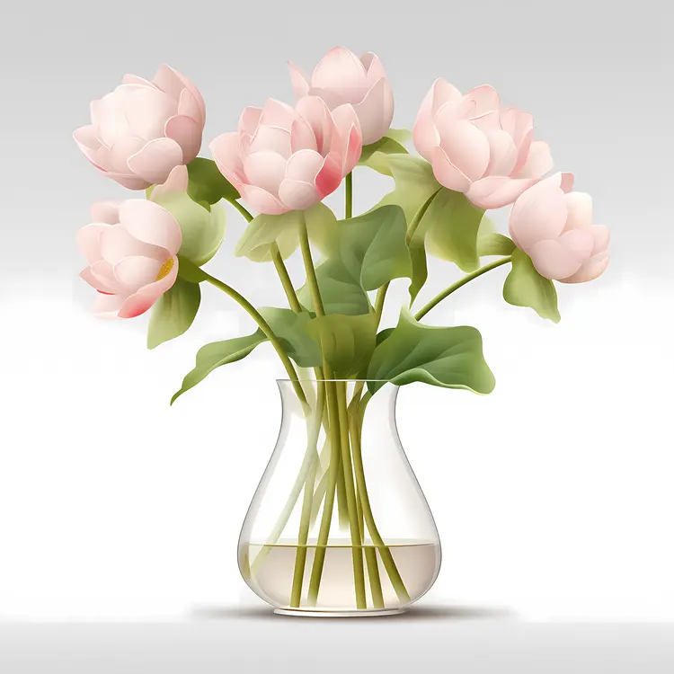 Elegant Vase with Pink Flowers for Home Decor