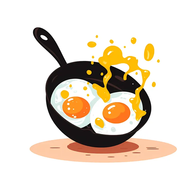 Delicious Fried Eggs in a Pan