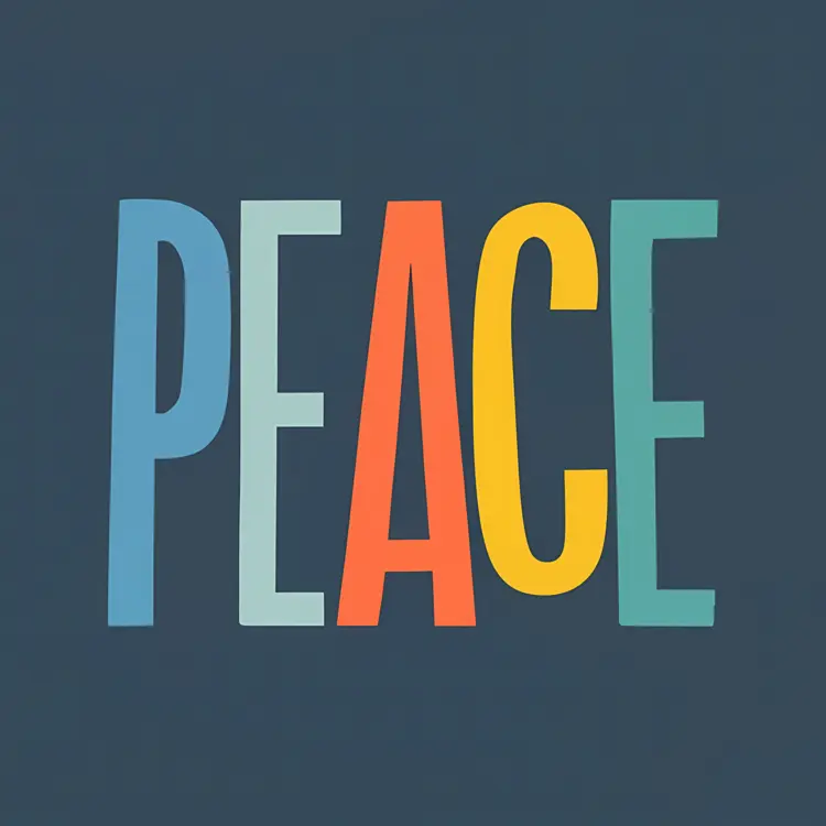 Colorful Peace Text