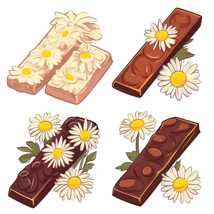 Chocolate Bars with Daisies