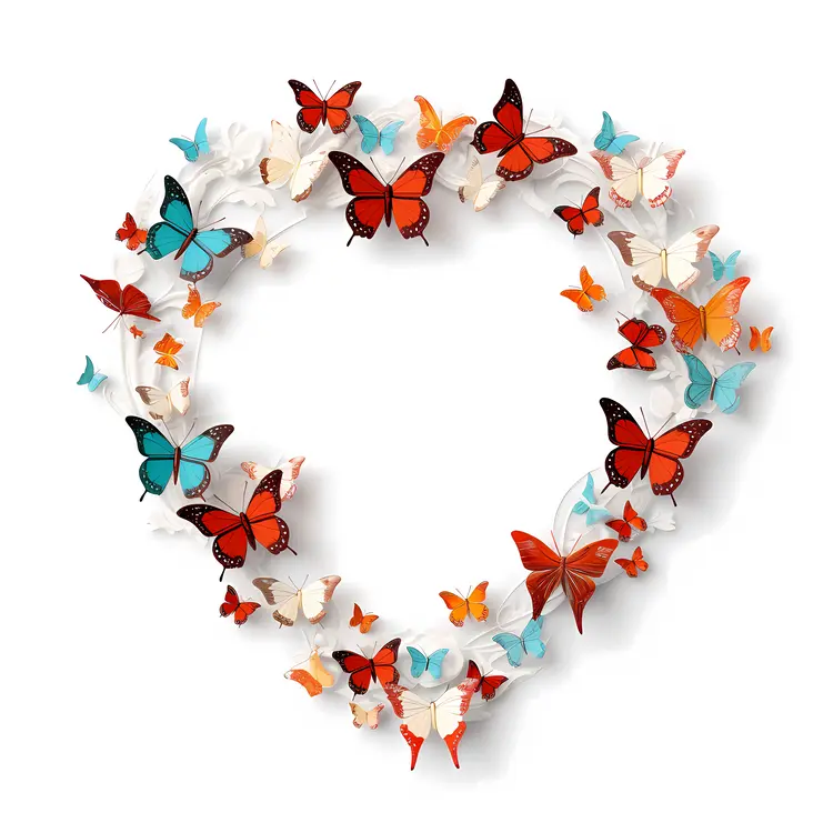 Butterflies Heart Shape