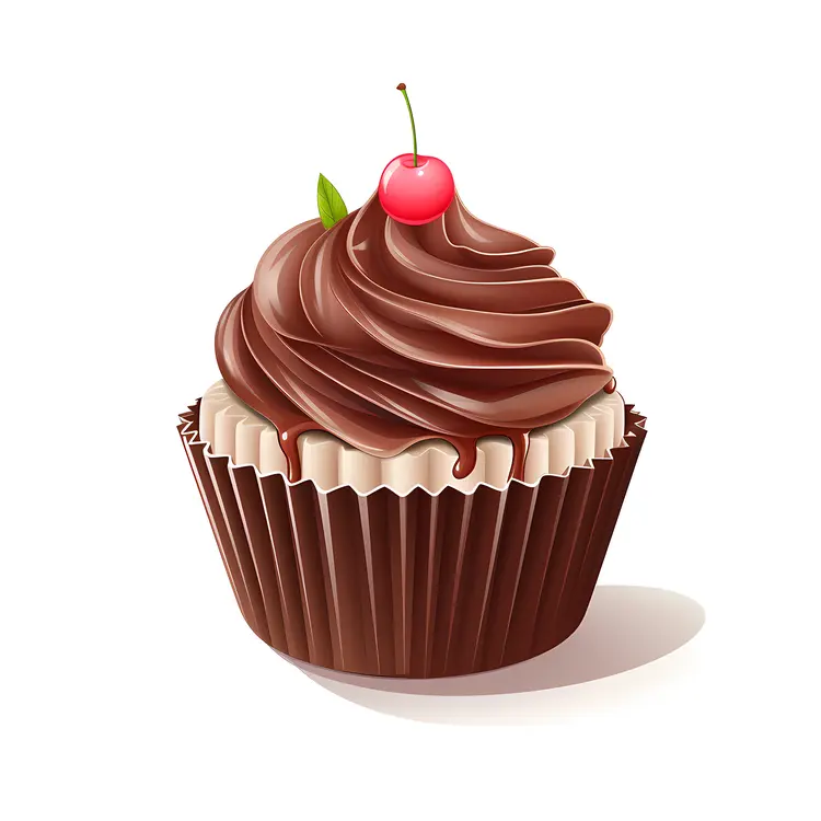Chocolate Cupcake with Cherry