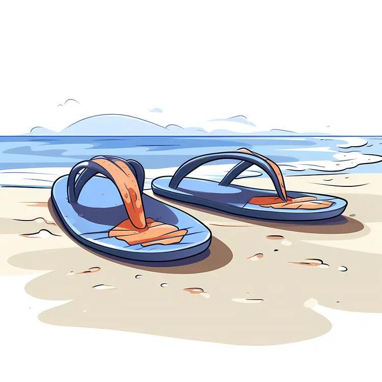 Relaxing Flip-Flops on a Summer Beach