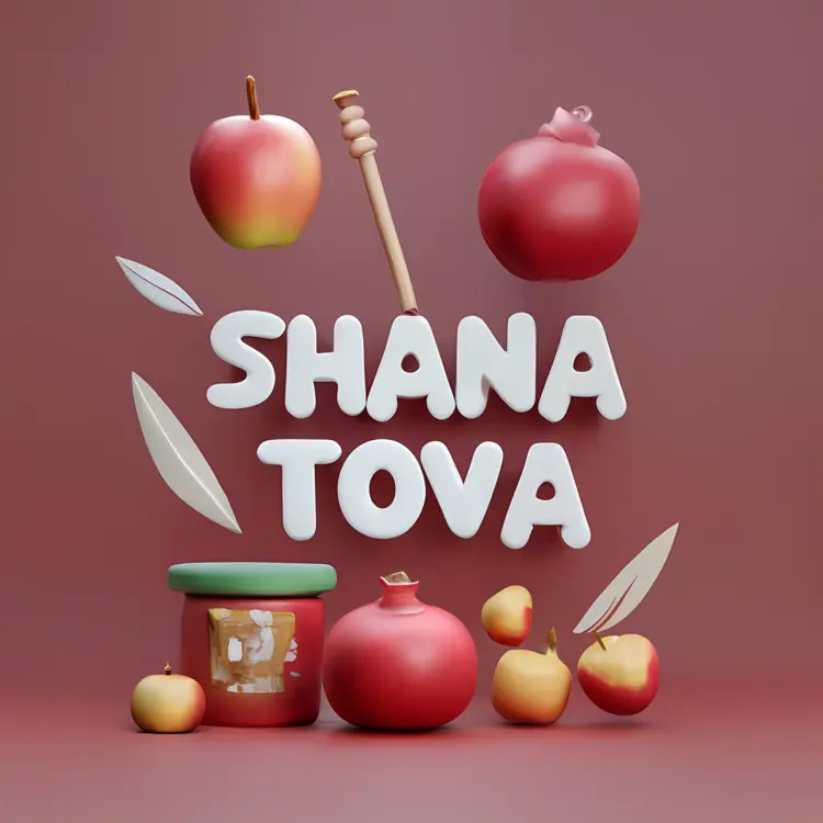 Shana Tova with Apples and Pomegranates