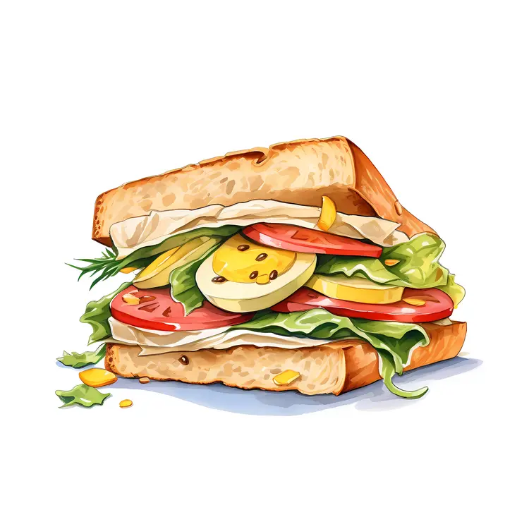 Tasty Sandwich with Fresh Ingredients