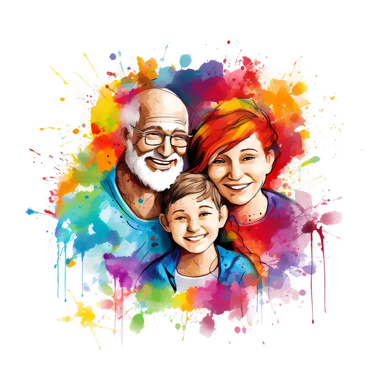 Colorful Family Portrait