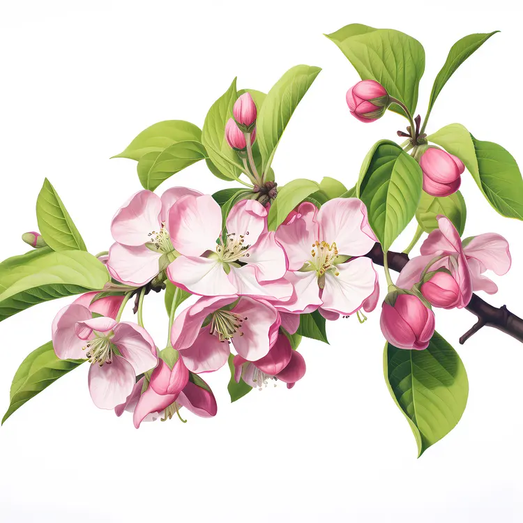 Pink Blossoms on a Branch