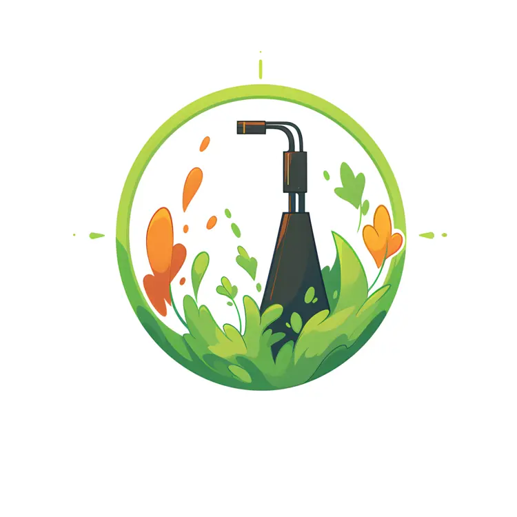Garden Sprinkler in Lush Greenery