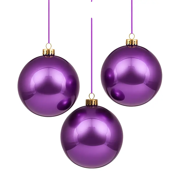 Purple Christmas Ornaments for Holiday Decoration