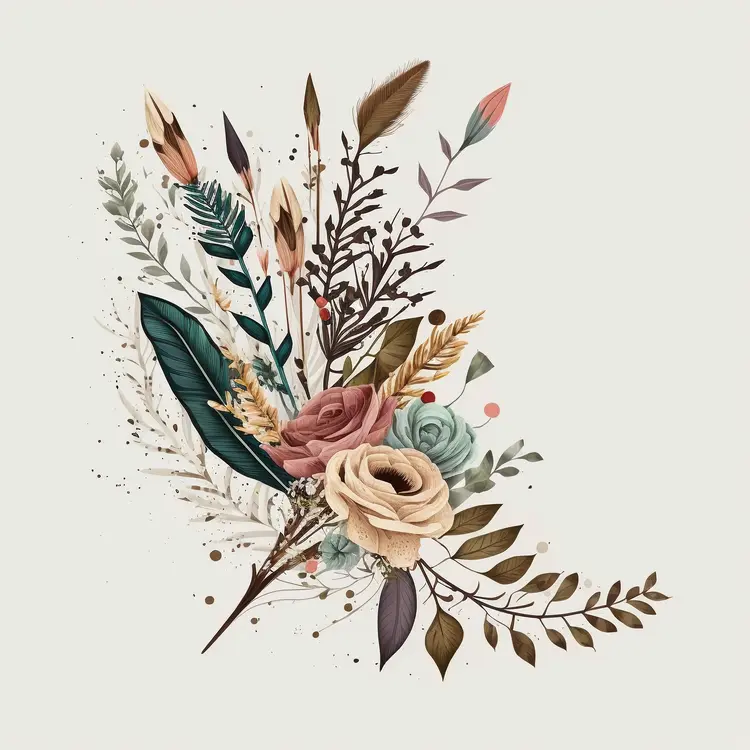 Beautiful Floral Bouquet Illustration