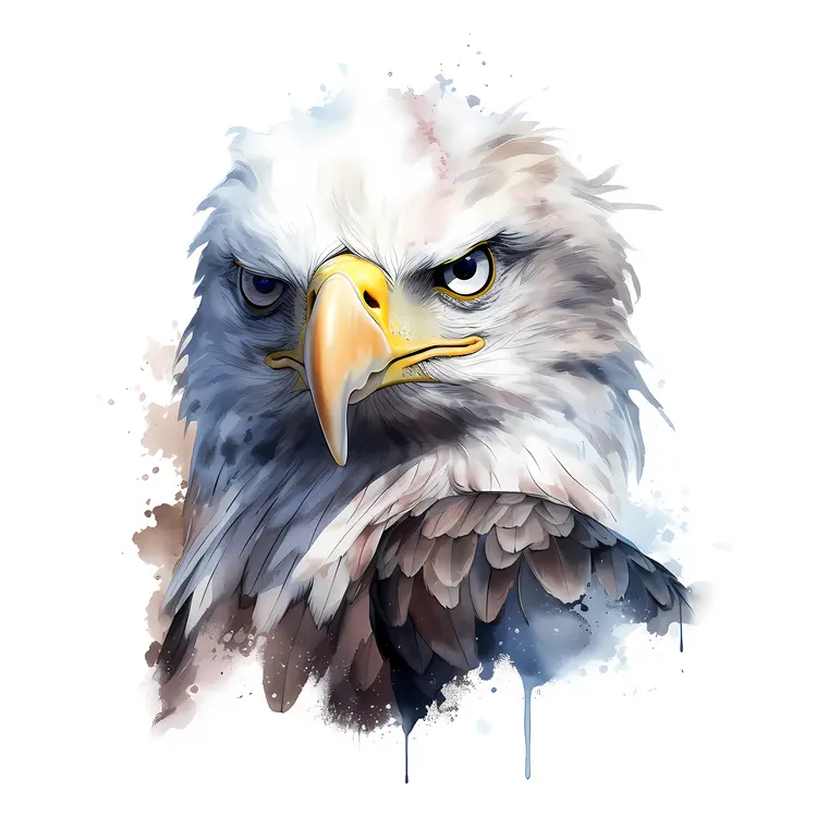 Majestic Eagle Watercolor Illustration