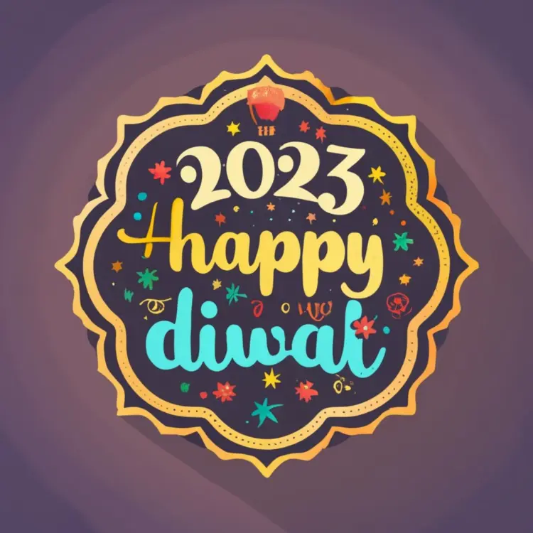 Happy Diwali 2023 with colorful design