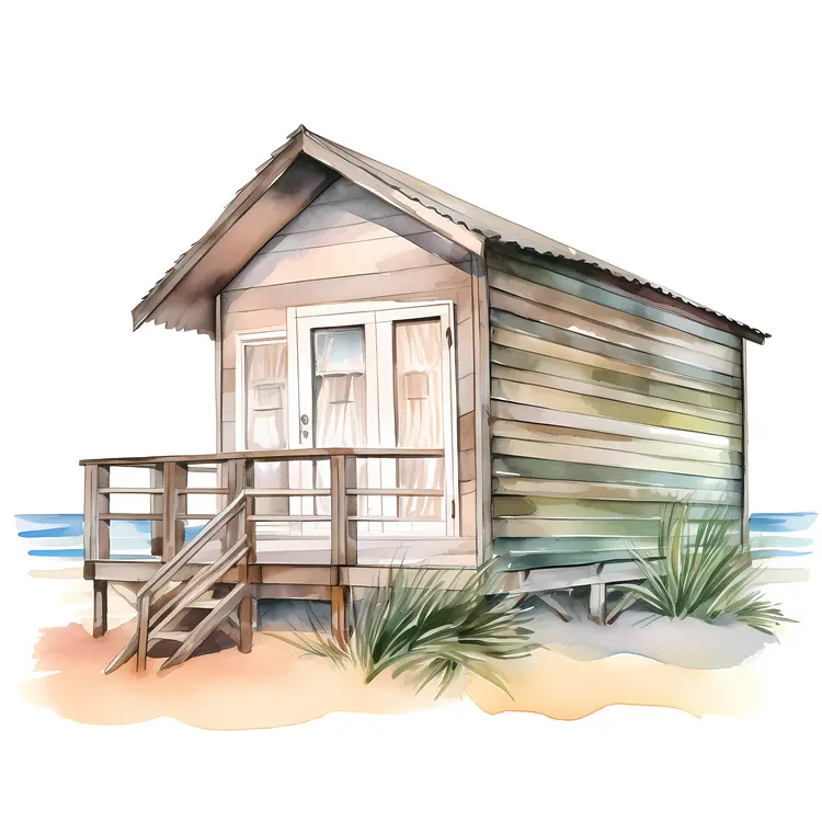Striped Wooden Beach House