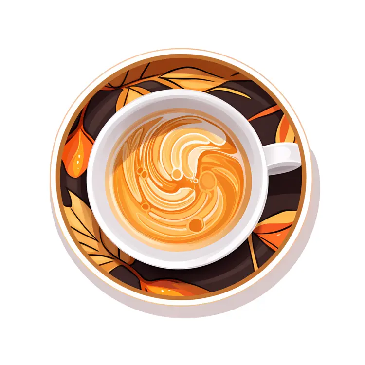 Beautiful coffee cup with artistic design