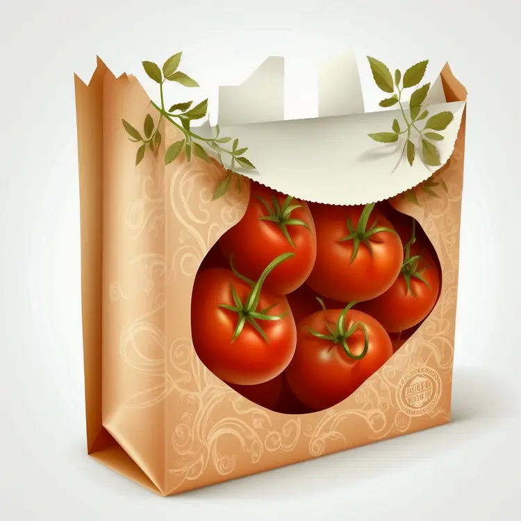 Fresh Tomatoes in a Paper Bag