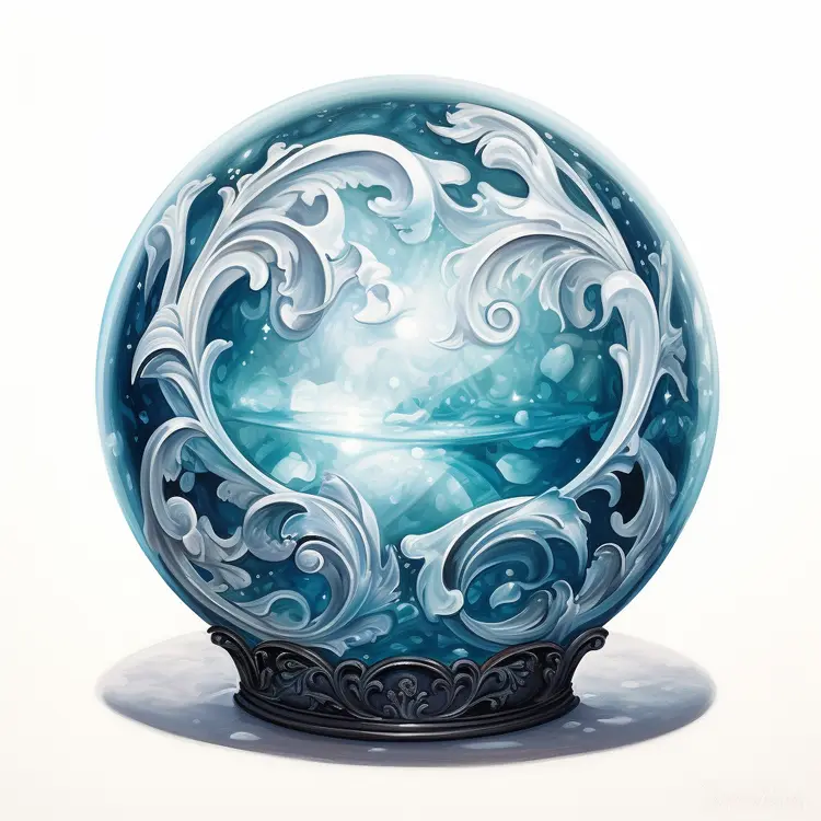 Ornate Blue Crystal Ball
