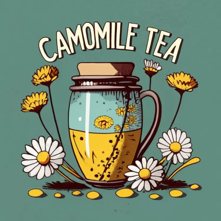 Camomile Tea with Flowers