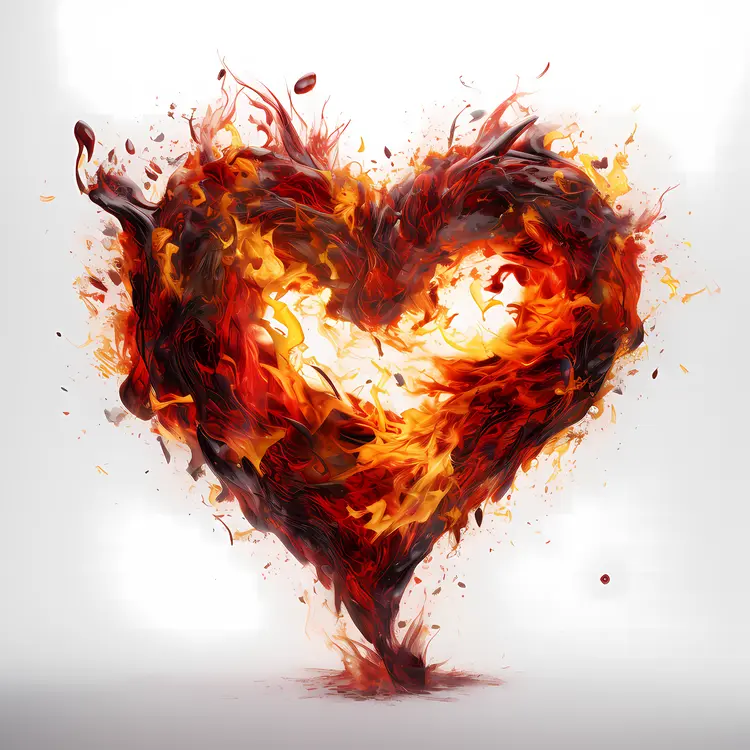Heart on Fire Illustration