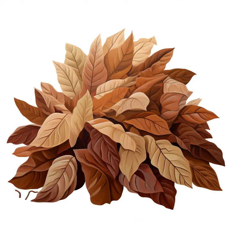 Pile of Brown Autumn Leaves