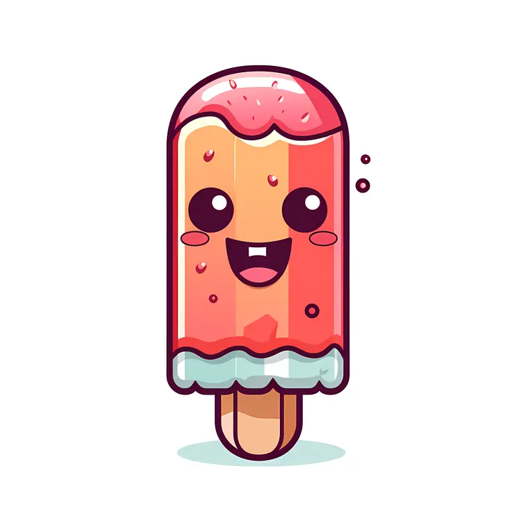 Cute Cartoon Popsicle Illustration