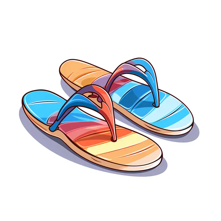 Colorful Flip-flops for Summer Beach Days