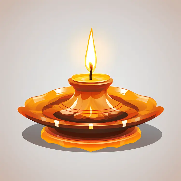 Traditional Oil Lamp for Diwali Celebration