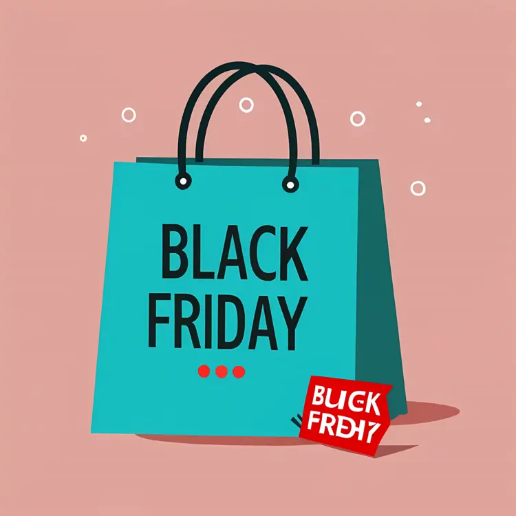 Black Friday Shopping Bag with Tag