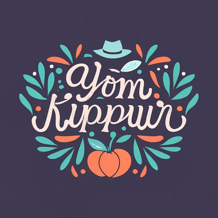 Yom Kippur Celebration with Hat and Pumpkin