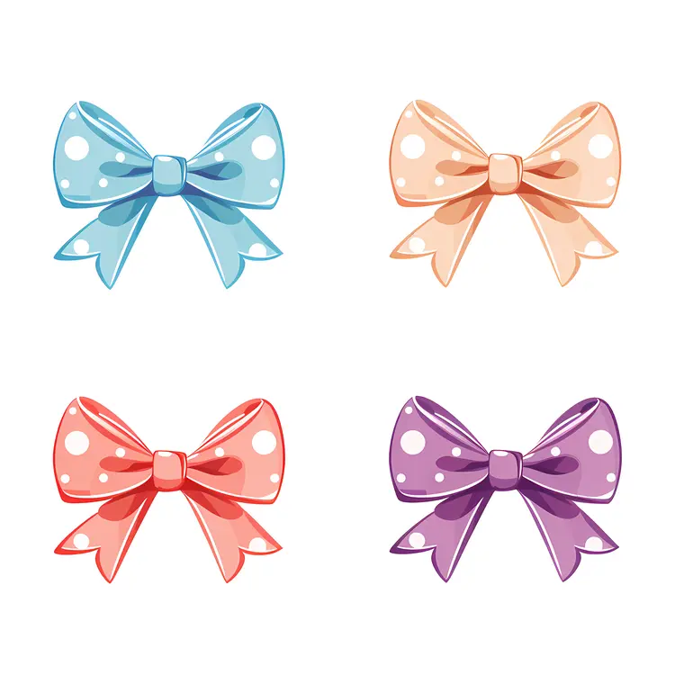Colorful Polka Dot Bows