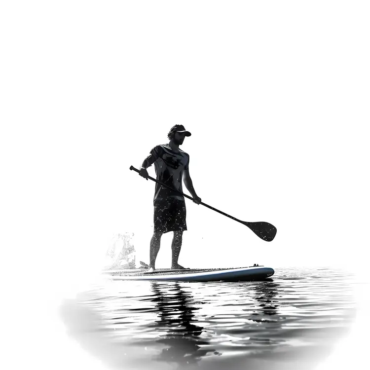 Paddleboarder on Water