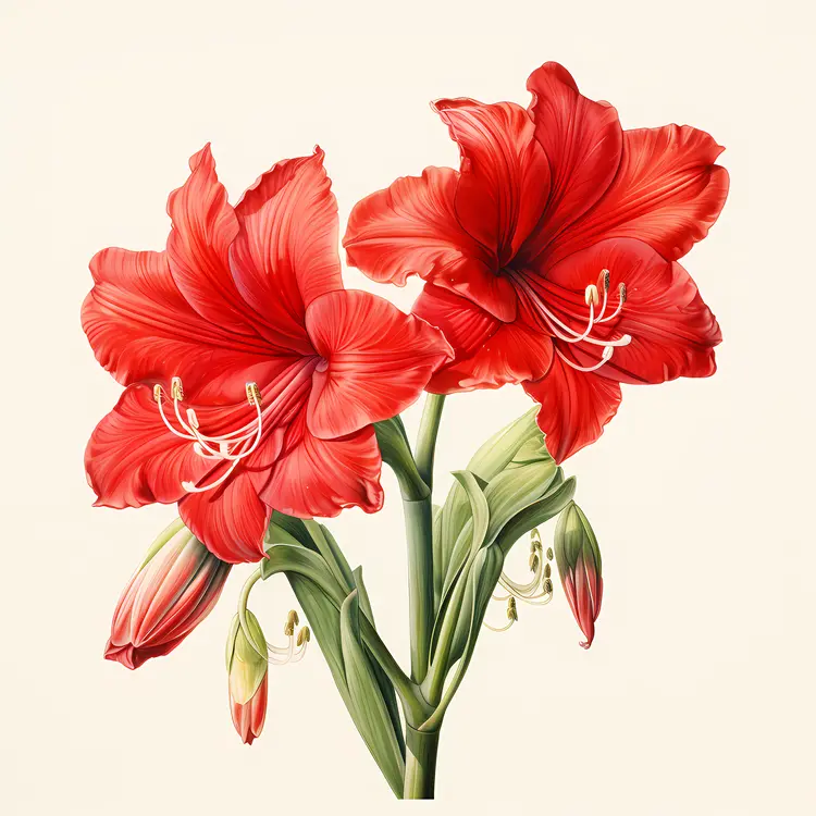 Vibrant Red Flowers in Bloom