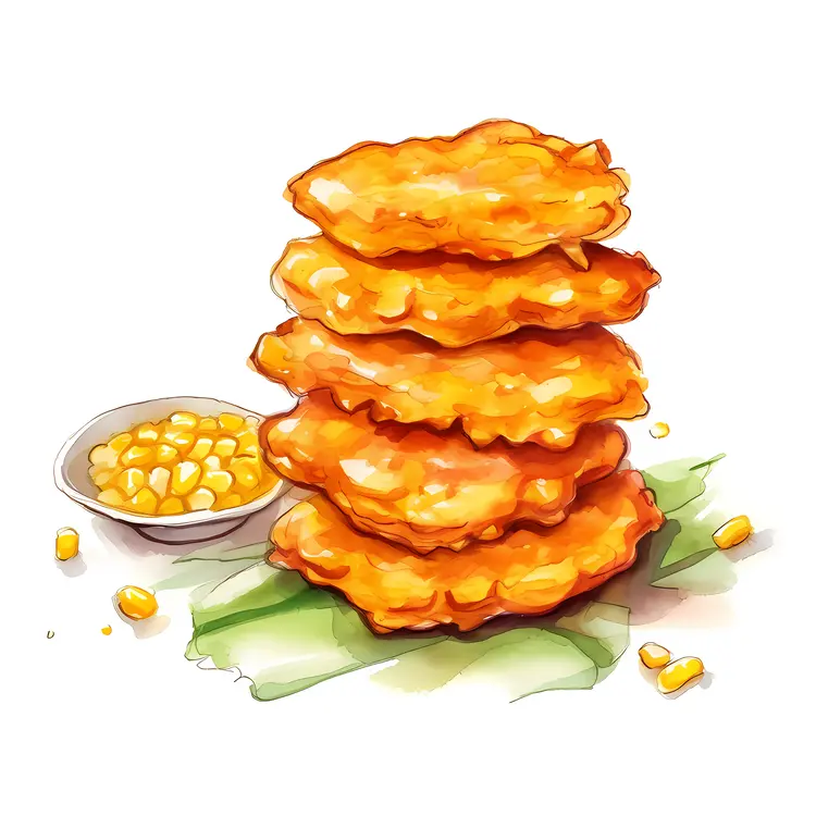 Delicious Corn Fritters Stack