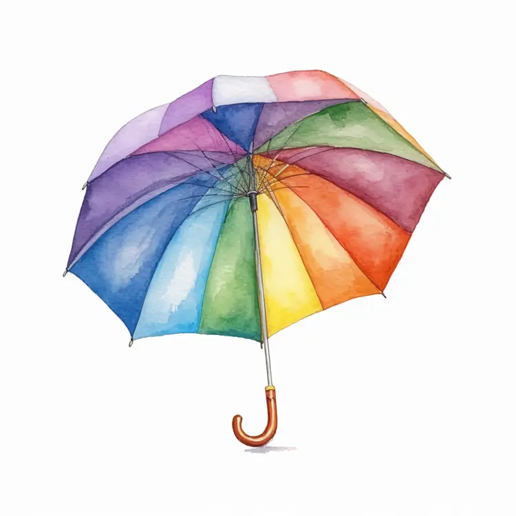 Colorful Rainbow Umbrella
