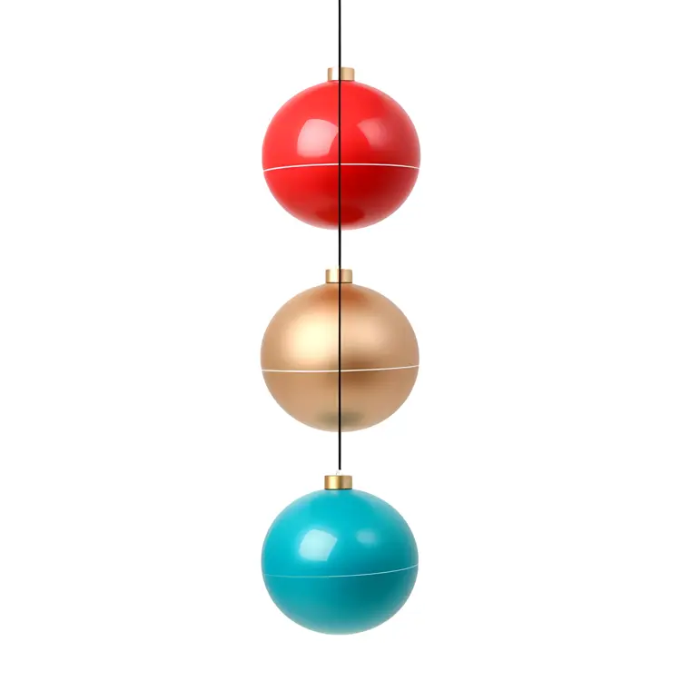Colorful Christmas Ornaments