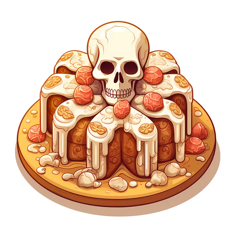 Spooky Skull Cake for Halloween