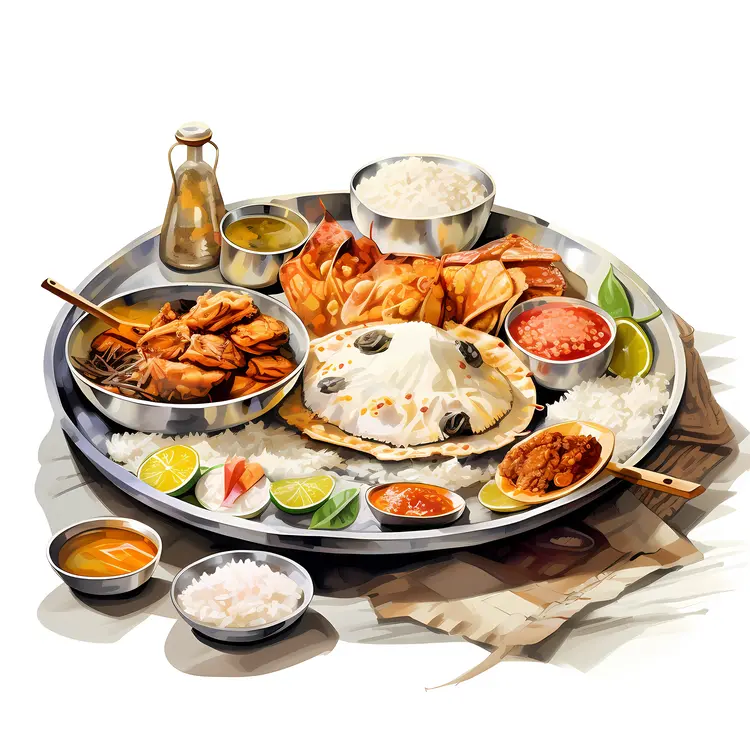 Seafood Platter with Crab and Rice