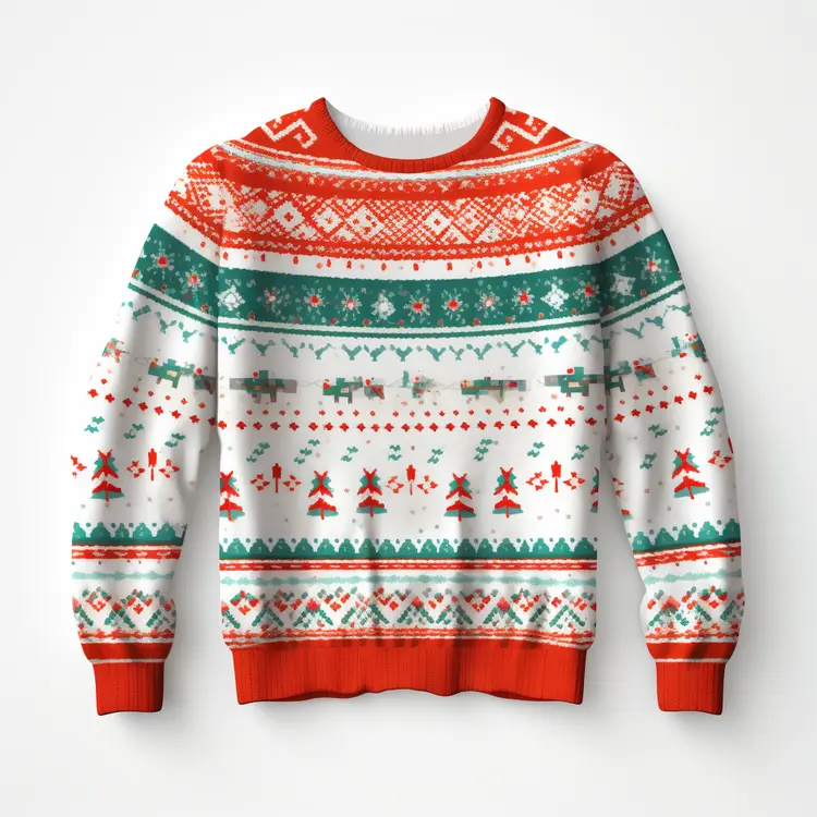 Festive Red and Green Christmas Sweater