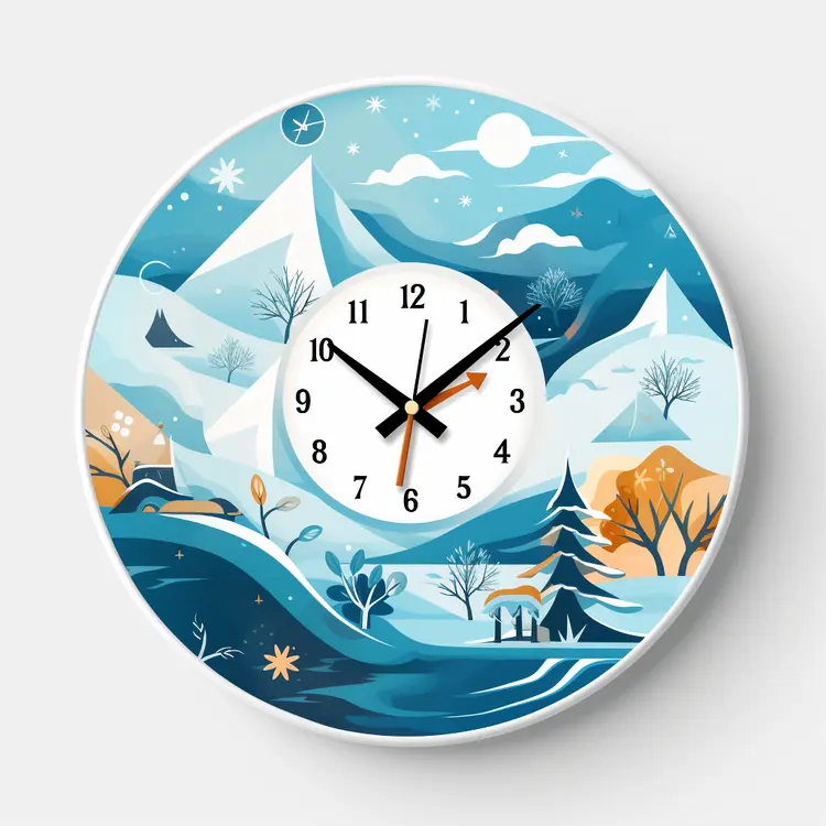 Mountain Scene Decorative Clock