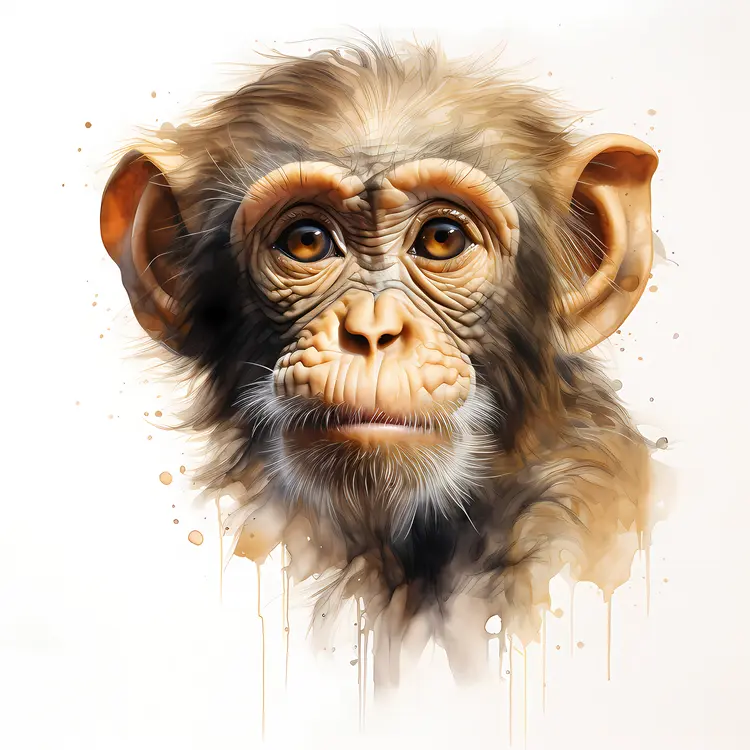 Realistic Monkey Portrait