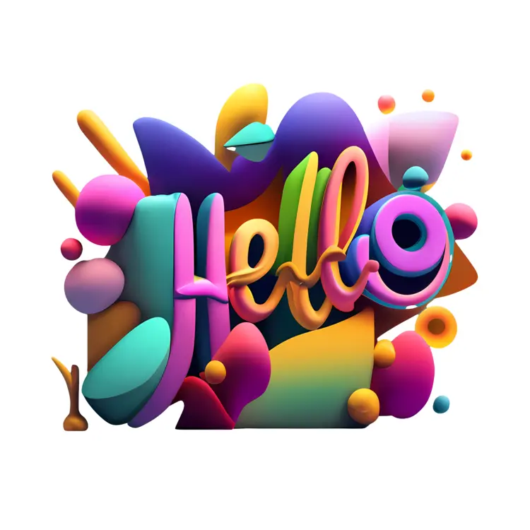 Colorful Hello Greeting