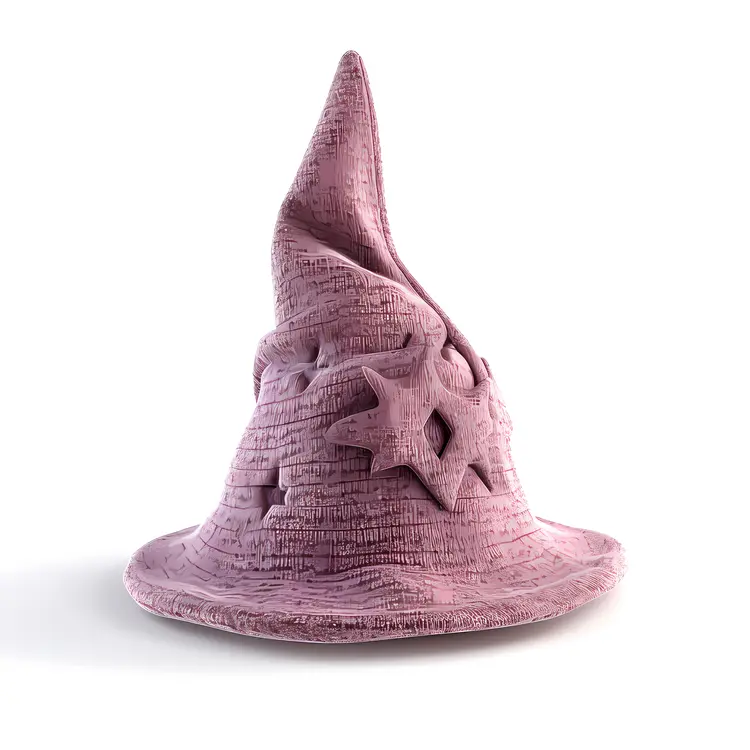 Pink Wizard Hat with Stars