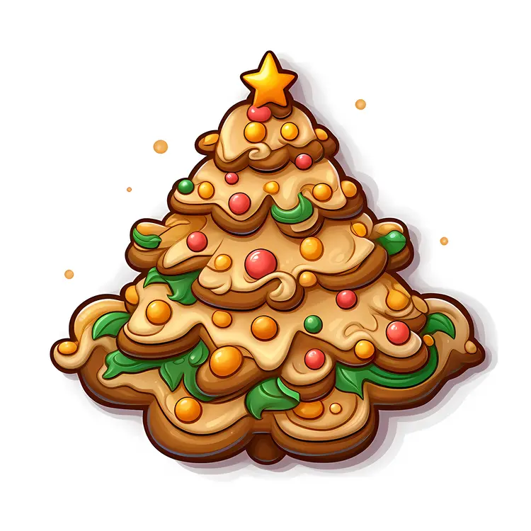 Colorful Christmas Tree Cookie