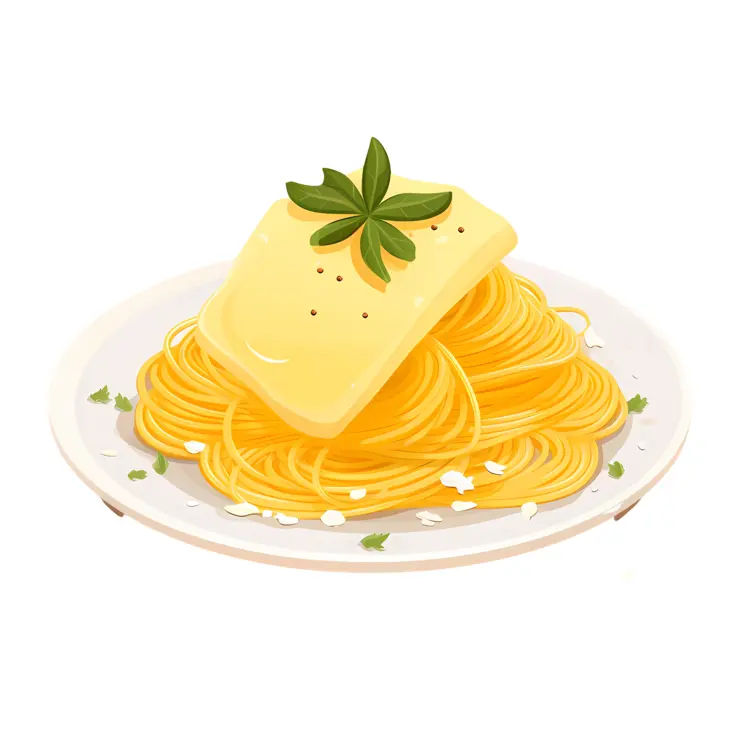 Delicious Spaghetti with Cheese Illustration