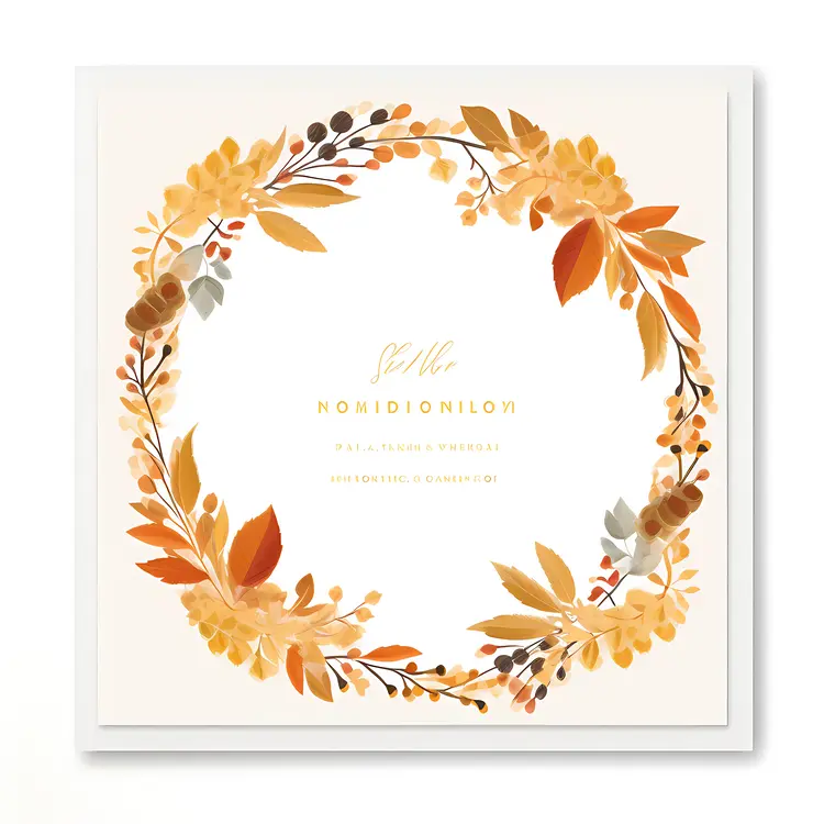 Autumn Leaves Floral Frame