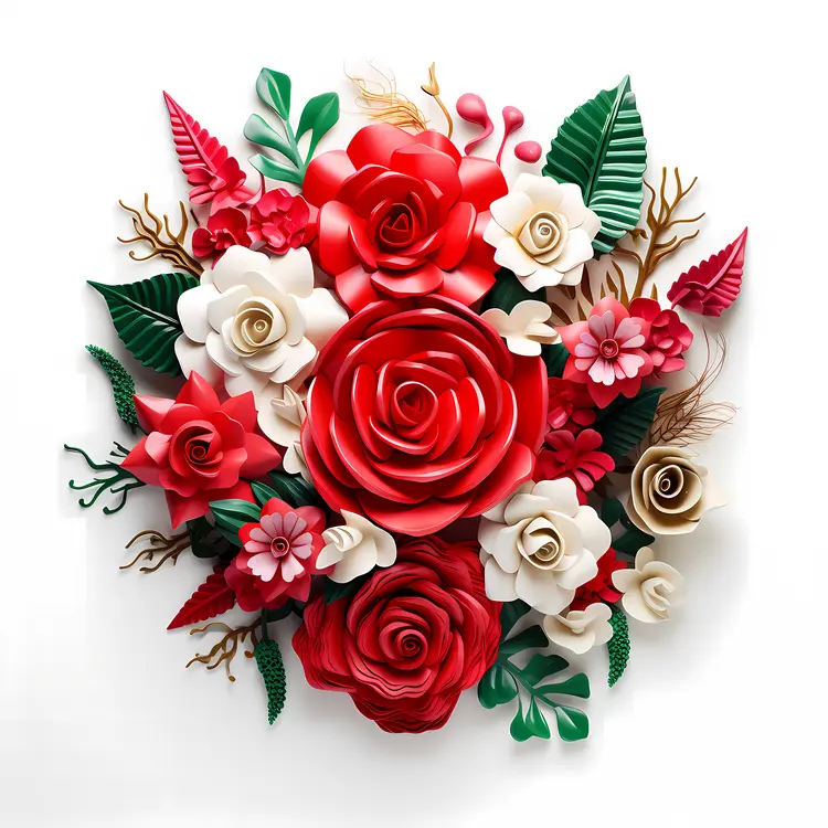 Colorful Floral Design with Roses
