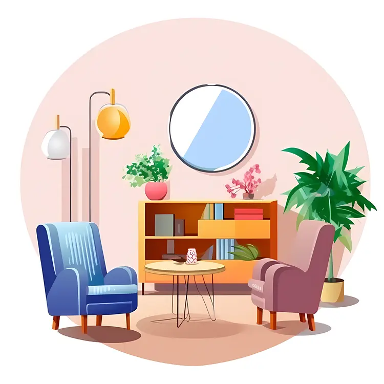 Cozy Living Room with Modern Furniture