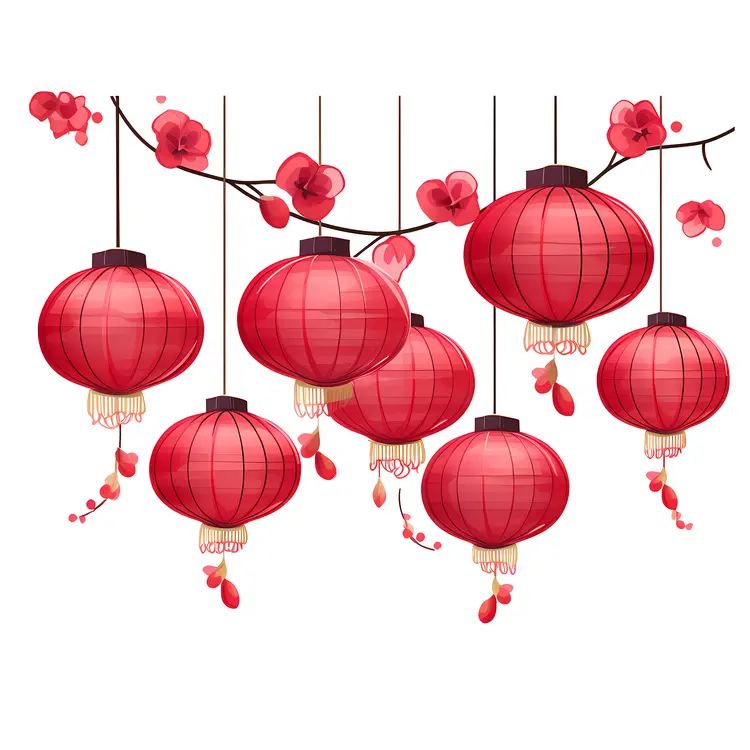 Red Lanterns for Chinese New Year Celebration