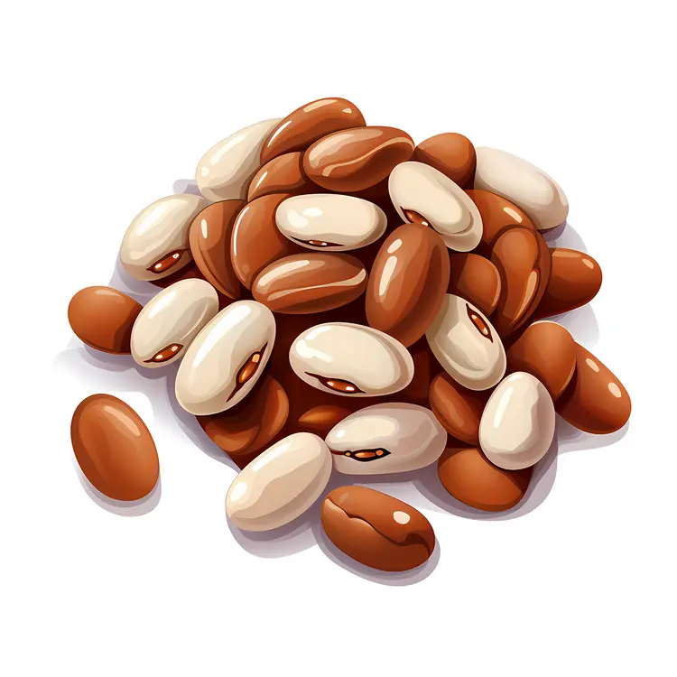 Brown and White Beans Illustration