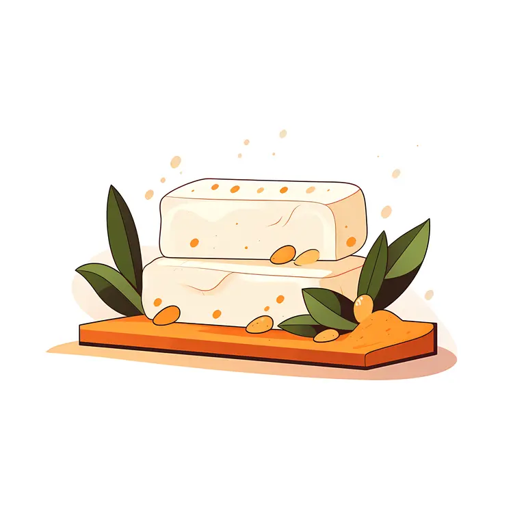 Natural Soap Bars with Leaves on Wooden Board